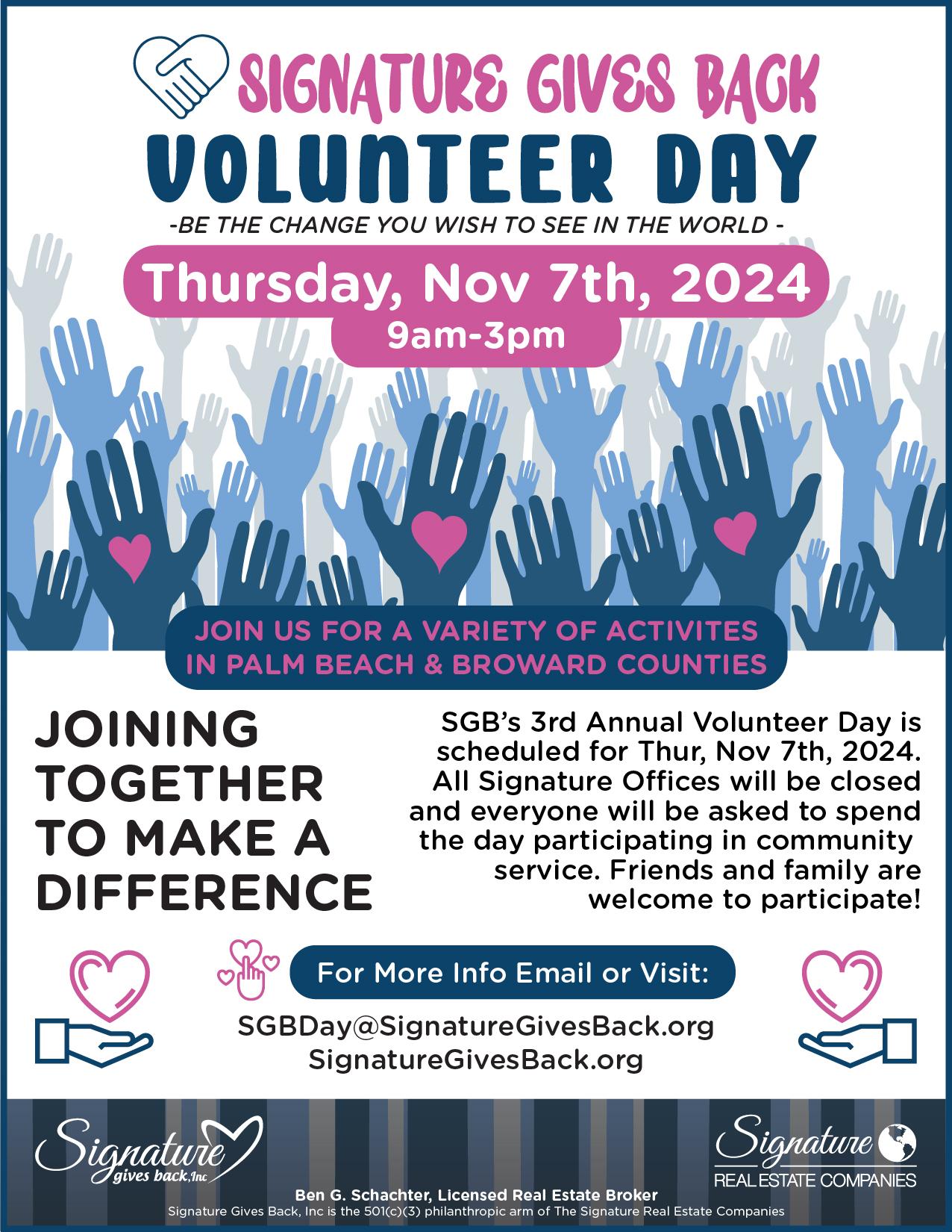 Signature Gives Back Day Flyer